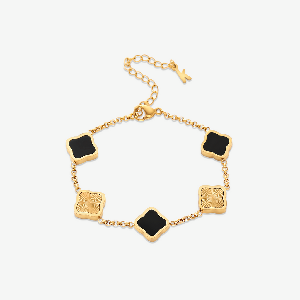 Celine Clover Bracelet - Black