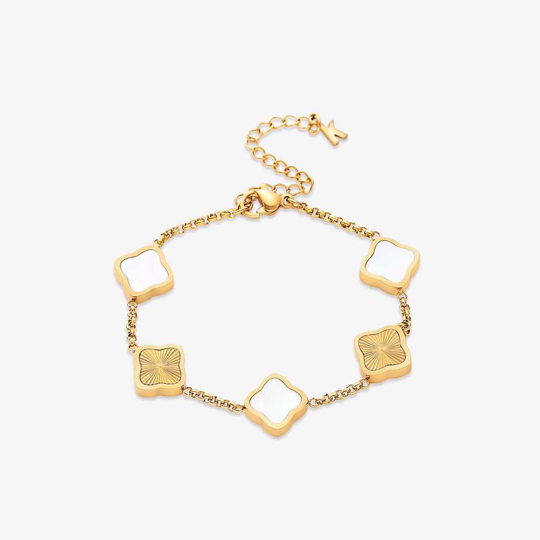 Celine Clover Bracelet - Black-Gold