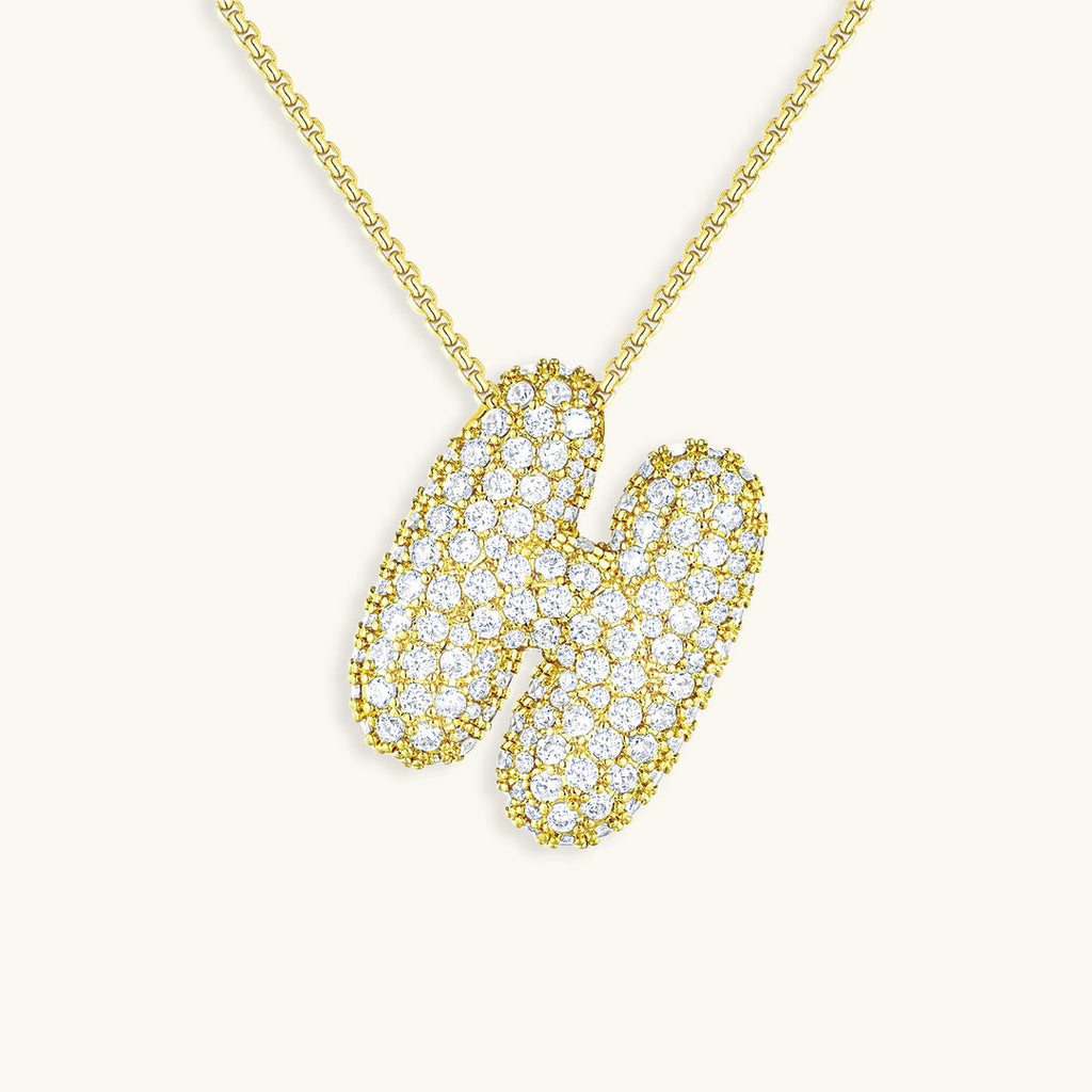 Hailey Bubble Initial Necklace