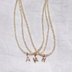 Shelly Crystal Pearl Initial Choker